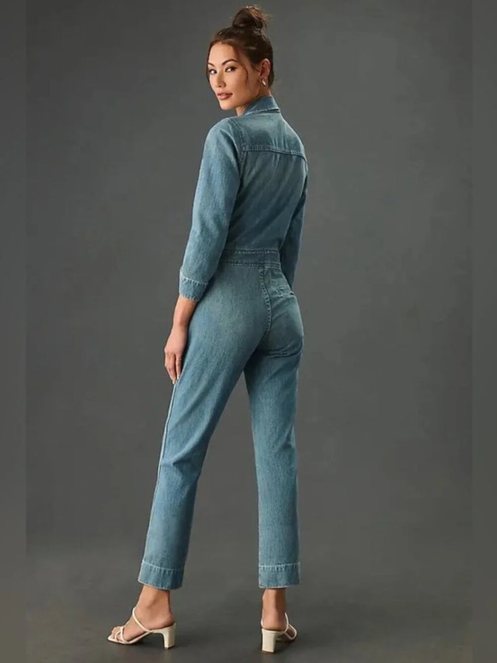 AMO utility denim jumpsuit, M. Blue wash. Button missing; priced accordingly - Picture 10 of 10